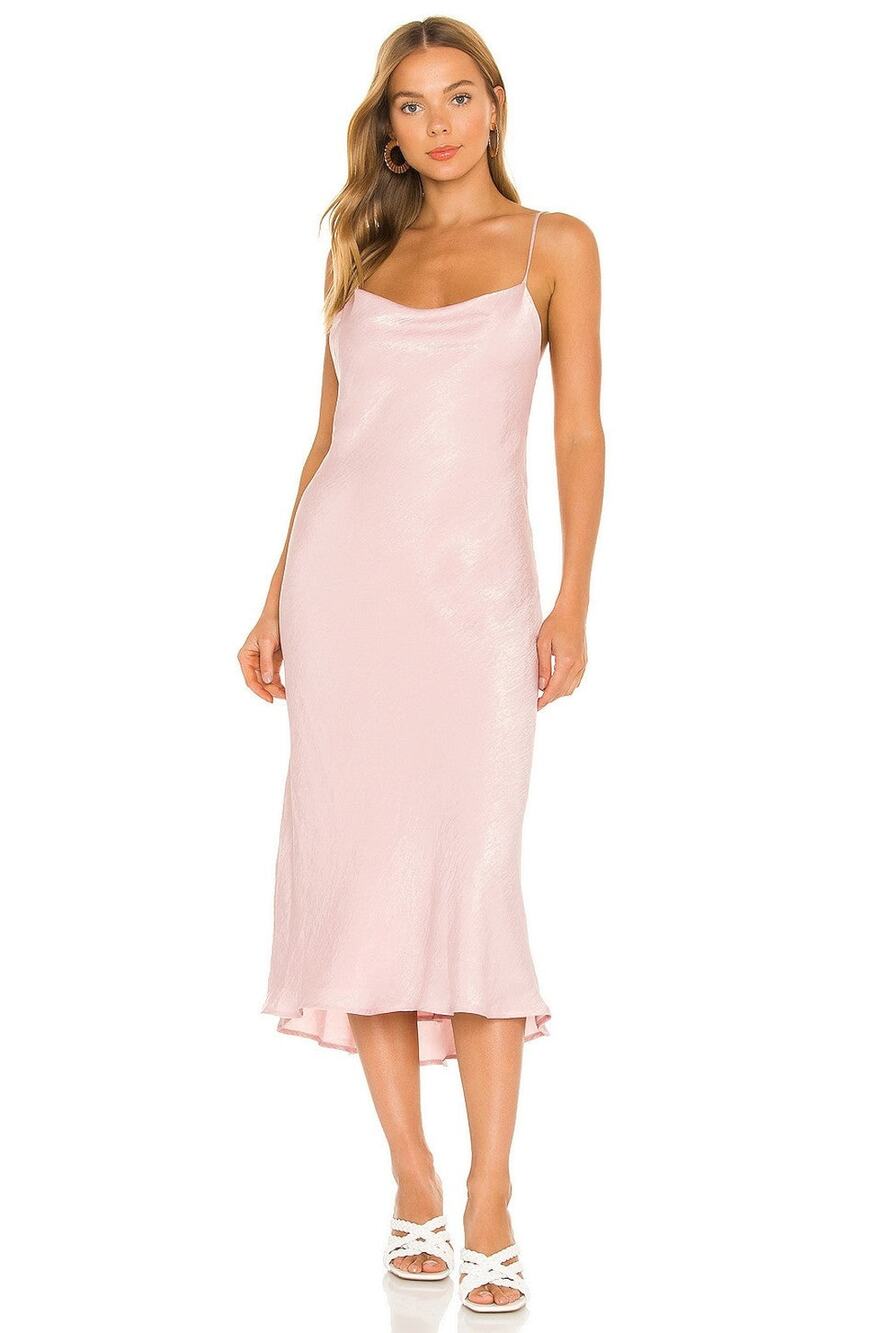 RESA Berri Satin Tank Midi Dress - M